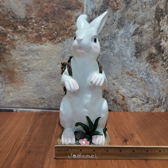 Decorative Bunny Rabbit White Figurine Easter Indoor Decor - Picture 10 of 14